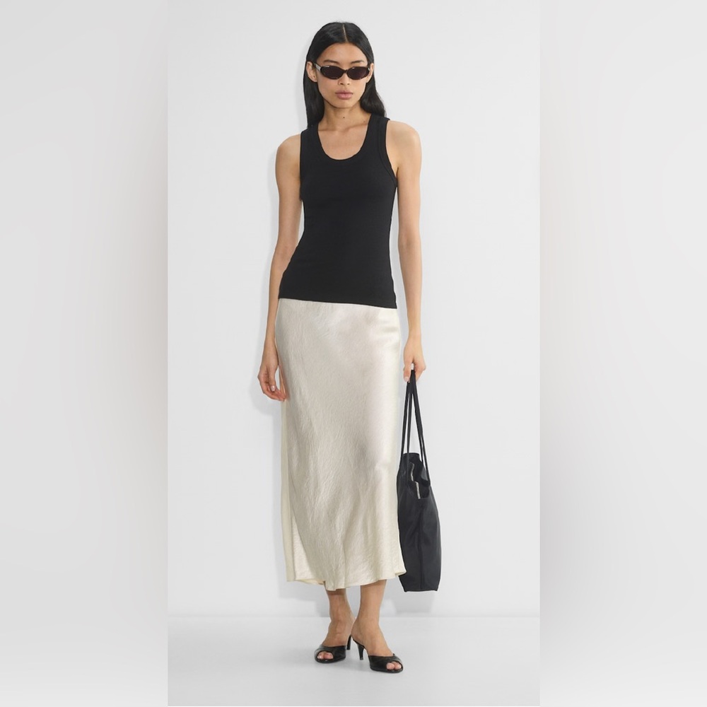 Babaton Cream Maxi Skirt